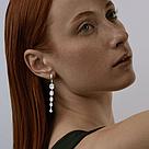 Серьги из серебра с фианитами SOKOLOV 94022079 серебро с родием, с английским замком, фото 3