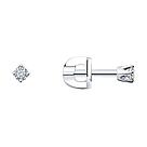 Серьги одиночные из серебра с фианитом SOKOLOV 94170002 серебро с родием, продевки коллекц. SKLV, фото 2