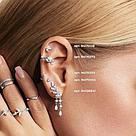 Серьги одиночные из серебра с фианитом SOKOLOV 94170002 серебро с родием, продевки коллекц. SKLV, фото 3