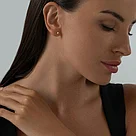 Серьги одиночные из серебра с фианитом SOKOLOV 94170002 серебро с родием, продевки коллекц. SKLV, фото 5