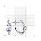 Серьги из серебра с фианитами SOKOLOV 94022351 серебро с родием, с английским замком, фото 4