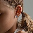 Серьги из серебра с фианитами SOKOLOV 94021414 серебро с родием, с английским замком, фото 3