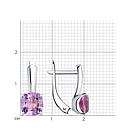 Серьги из серебра с аметистами SOKOLOV 92021399 серебро с родием, с английским замком, фото 5