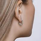 Серьги из серебра с хризолитами и фианитами SOKOLOV 92021780 серебро с родием, с английским замком, фото 3