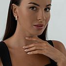 Серьги из золочёного серебра с фианитами SOKOLOV 93020479 серебро с позолотой, с английским замком, фото 3