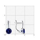 Серьги из серебра с синими корунд (синт.) SOKOLOV 88020061 серебро с родием, с английским замком, фото 6