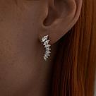 Серьги из серебра с фианитами SOKOLOV 94021352 серебро с родием, с английским замком, фото 2