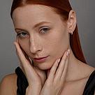 Серьги из серебра с фианитами SOKOLOV 94020628 серебро с родием, замок-булавка, фото 3