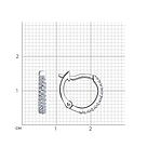 Серьги из серебра с фианитами SOKOLOV 94020628 серебро с родием, замок-булавка, фото 5