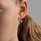 Серьги из серебра с эмалью SOKOLOV 94024044 серебро с родием, с французким замком, фото 3