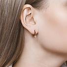 Серьги из серебра с бриллиантами SOKOLOV 87020023 серебро с позолотой, с английским замком, фото 2