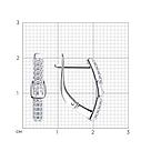 Серьги из серебра с фианитами Diamant 94-120-00792-1 серебро с родием, фото 5