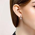 Серьги из серебра с фианитами Diamant 94-120-01218-1 серебро с родием, фото 5