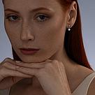 Серьги из серебра с фианитами SOKOLOV 94025264 серебро с родием, с английским замком, фото 4