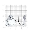 Серьги из серебра с фианитами Diamant 94-120-01527-1 серебро с родием, фото 5