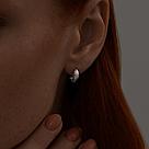 Серьги из серебра с фианитами SOKOLOV 94025900 серебро с родием, фото 2