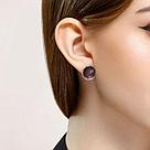 Серьги из серебра с эмалью Diamant 95-120-01780-1 черненное серебро, фото 5