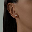 Серьги из серебра с бриллиантами  87020110 серебро с родием,, фото 3