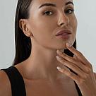 Серьги из серебра с бриллиантами  87020110 серебро с родием,, фото 4