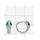 Серьги из серебра с фианитами 94025968, фото 4