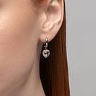 Серьги из серебра с ситаллами и фианитами SOKOLOV 92022933 серебро с родием, фото 3