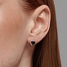 Серьги из серебра с гранатами и фианитами SOKOLOV 92022925 серебро с родием, фото 3