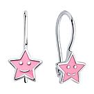 Серьги из серебра с эмалью Diamant 94-120-02124-1 серебро с родием, фото 2