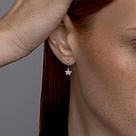 Серьги из серебра с эмалью Diamant 94-120-02124-1 серебро с родием, фото 3