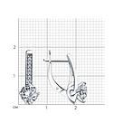 Серьги из серебра с фианитами Diamant 94-120-02135-1 серебро с родием, фото 4