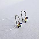 Серьги из серебра с фианитами Diamant 94-120-02141-1 серебро с родием, фото 2