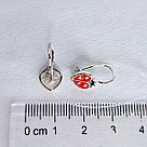 Серьги из серебра с эмалью Diamant 94-120-02166-1 серебро с родием, фото 3