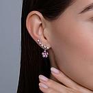 Серьги из серебра с фианитами SOKOLOV 94026781 серебро с родием, фото 2