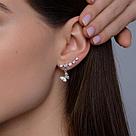 Серьги из серебра с фианитами SOKOLOV 94026781 серебро с родием, фото 3