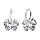 Детские серьги из серебра с фианитами Diamant 94-120-02184-1 серебро с родием, фото 5