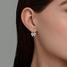 Детские серьги из серебра с фианитами Diamant 94-120-02184-1 серебро с родием, фото 6