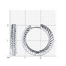Серьги из серебра Diamant 94-120-02161-1 серебро с родием, фото 3