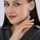 Серьги из серебра с фианитами Diamant 94-123-00009-1 серебро с родием, фото 4