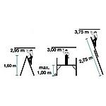Подмости лестничные с одной парой роликов KRAUSE CORDA 2х6 080035, фото 2