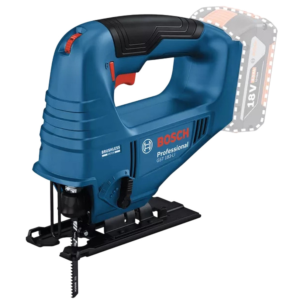 Аккумуляторный лобзик бесщеточный Bosch GST 183-LI 18V 06015B7022, фото 1