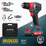 Бесщеточная аккумуляторная ударная дрель-шуруповерт ALTECO CID 21-60 BL, фото 2