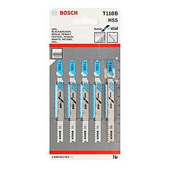 Набор пилок для лобзика Bosch T118B 5 шт. 2608631014