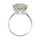 Кольцо из золочёного серебра с горным хрусталем SOKOLOV 92011719 серебро с родием, фото 2