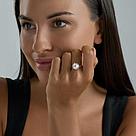 Кольцо из золочёного серебра с горным хрусталем SOKOLOV 92011719 серебро с родием, фото 6