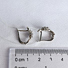 Серьги серебряные классические  Фианит Aquamarine 48808А.5 серебро с родием, фото 3