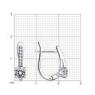 Серьги из серебра с фианитами SOKOLOV 94025925 серебро с родием, с английским замком, фото 2