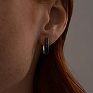 Серьги из серебра с фианитами SOKOLOV 94023872 серебро с родием, с английским замком, фото 2