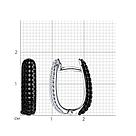 Серьги из серебра с фианитами SOKOLOV 94023872 серебро с родием, с английским замком, фото 4