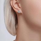 Серьги из серебра с эмалью SOKOLOV 94026074 серебро с родием, продевки, фото 3