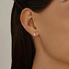 Серьги из серебра с бриллиантами SOKOLOV 87020108 серебро с родием,, фото 3