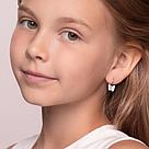 Детские серьги с белыми бабочками с эмалью SOKOLOV 94021638 серебро с родием, с французким замком, фото 2